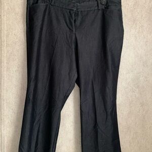 Worthington Modern Fit Black Straight Leg Pants Dress Slacks 18w Plus